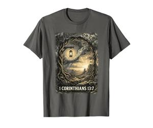 1 Corinthiens 13:7 Art chrétien d'amour Durable T-Shirt