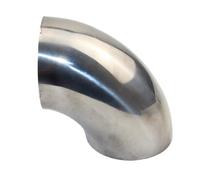 1 Coude En Acier Inoxydable À 90°, Épaisseur 1,5 Mm, 51/54/57/63/76 Mm, Tuyau Raccordement Tuyau D'échappement Soudé Adaptateur D'échappement Unversel(76mm x 1.5mm)