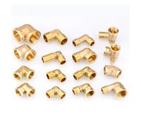 1 coude en cuivre à 90° et 45°, filetage femelle-mâle égal/réduit, for tuyau d'eau et de carburant (1 pièce).(Bronze Yellow)