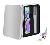 1 coupe-ongles avec attrape-ongles, coupe- en acier inoxydable anti-éclaboussures pour durs et épais, grand - professionnel pour hommes et femmes, coloré.