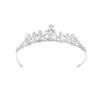1 couronne de princesse pour femme - Costume de Raiponce - Couronne de mariée - Argent - Tiare pour femme - Carnaval, 13*3.3cm, alliage, Cristal