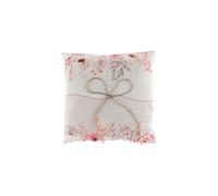 1 Coussin à alliance mariage en coton ""amour floral Champêtre"" 18cm REF/8338