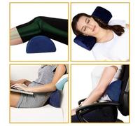 1 Coussin Lombaire demi-traversin ergonomique mémoire de forme 42x18x10 cm pour bureau voiture dos cou .