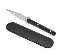 1 couteau à thé chinois en ébène en acier inoxydable avec motif de Damas - Outil à thé pour la maison, le salon de thé, le magasin (B)