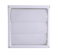 1 couvercle de grille d'aération en plastique, 15x15 cm, grille de ventilation murale à 3 rabats avec moustiquaire, pour la circulation de l'air intérieur/extérieur, facile à (20 * 20CM)