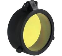 1 Couvercle d'objectif de Lunette de visée 30-69 mm, Capuchon de Protection à Ressort Rapide et Rabattable, Couvercle d'objectif Jaune for Calibre d'arme, Accessoires de Chasse en Plein air(58mm)