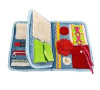 1 couverture anti-démence, couverture en coton, 50,8 x 30,5 cm, carnet d'entraînement à la mémoire des personnes âgées, autisme, maladie d'Alzheimer, bleu