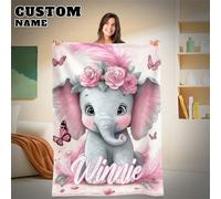 1 couverture en flanelle personnalisée avec nom, convient pour divers usages tels que lits, salons, canapés, extérieur, plages, camping et animaux de compagnie. Peut être personnalisée avec des impres