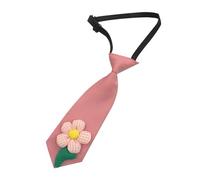 1. Cravates d'uniforme scolaire japonais pour cosplay pré-nouées avec col floral élégant en polyester, Séparation des couleurs, taille unique