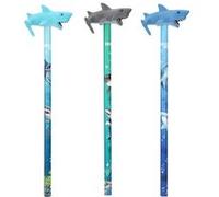 1 Crayon à Papier Avec Une Figurine Requin - Modèle aléatoire* G