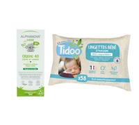 1 crème de change Olizinc pour bébé & 1 paquet de lingettes à l'eau pure 100% biodégradables