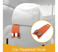 1 Crochet De Siège De Voiture Universel Pour La Plupart Des Voitures, Suv, Camions Crochet D'Organisateur Siège Arrière Voiture Cuir Synthétique Robuste Métal Orange 6,89"X2,99"