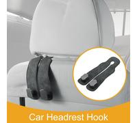 1 Crochet De Siège De Voiture Universel Pour La Plupart Des Voitures, Suv, Camions Crochet Organisateur Siège Arrière Voiture Cuir Synthétique Robuste Métal Gris Foncé 19X8.3Cm