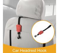 1 Crochet de siège de voiture universel pour plupart voitures, SUV, camions crochter d'organisateur siège arrière voiture cuir synthétique robuste métal rouge 28,6 cm x 5 cm