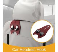 1 Crochet Siège Voiture Universel Pour La Plupart Des Voitures, Suv, Camions crochetts Organisateur Siège Arrière Voiture Cuir Synthétique Robuste Métal Rouge Vin 18,2 Cm X 10 Cm