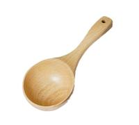 1 cuillère à eau en bois massif multifonction, cuillère à sel de bain, louche en bois pour boîtes, cuillères à farine, louches pour la cuisine avec manche court/poudre à laver