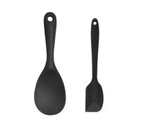 1 cuillère à riz et 1 grattoir, cuillère en silicone, cuillère à long manche, cuillère à riz antiadhésive, cuillère à riz, cuillère à riz, ustensiles de cuisine