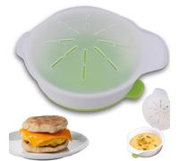 1 cuiseur à œufs pour micro-ondes, plat chauffant spécial, omelette rapide pour hamburger aux œufs, ustensiles de cuisine, vert