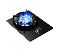 1 Cuisinière À Gaz, Brûleur 5,2 KW, Cuisinière En Cuivre En Verre Trempé Noir, Cuisinière Convertible GN/GPL,puissance De Feu Réglable Avec Protection Contre L'extinction, For Les Cuisines Domestiques