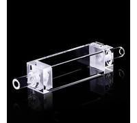 1 cuvette de flux de fluorescence en quartz de 3,5 ml avec tube en verre