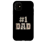 #1 Dad Funny Number One Baseball Dad from Son Fathers Day Coque pour iPhone 11