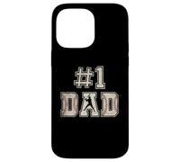 #1 Dad Funny Number One Baseball Dad from Son Fathers Day Coque pour iPhone 14 Pro Max