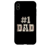 #1 Dad Funny Number One Baseball Dad from Son Fathers Day Coque pour iPhone XS Max