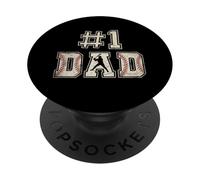 #1 Dad Funny Number One Baseball Dad from Son Fathers Day PopSockets PopGrip Adhésif