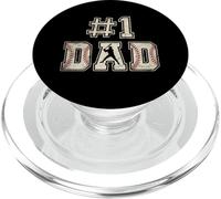 #1 Dad Funny Number One Baseball Dad from Son Fathers Day PopSockets PopGrip pour MagSafe