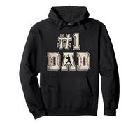 #1 Dad Funny Number One Baseball Dad from Son Fathers Day Sweat à Capuche