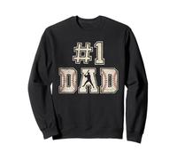 #1 Dad Funny Number One Baseball Dad from Son Fathers Day Sweatshirt