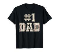 #1 Dad Funny Number One Baseball Dad from Son Fathers Day T-Shirt