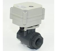 1" DC24V PVC Vanne 2 voies motorisée,DN25 Avec signal de retour,CR702