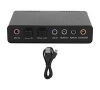 1 de lecture numérique mode d'enregistrement numérique ordinateur carte son externe adaptateur audio pour karaoké noir