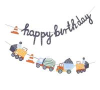 1 décoration d'anniversaire pour enfants, décoration pour anniversaire d'enfant, décoration de voiture, décoration de pelleteuse, décoration de fête de garçon, décoration de fête créative, décorations