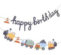 1 Décoration D'anniversaire Pour Enfants,Décoration Pour Anniversaire D'enfant,Décoration De Voiture,Décoration De Pelleteuse,Décoration De Fête De Garçon,Décoration De Fête Créative,Décoration