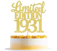 1 décoration de gâteau édition limitée 1930 à paillettes 95e anniversaire fête d'anniversaire décoration de gâteau d'anniversaire sur 95 ans 95 et fabuleuse décoration de gâteau pour hommes et femmes