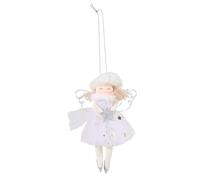 1 décoration de Noël blanche à suspendre, ornements, cadeaux en peluche, accessoires de sapin de Noël, étoile d'anniversaire, anges, poupée, arbre de Noël, décorations de Noël en vrac