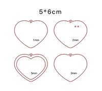 1 Définir Divers Styles Love Acrylic Keychain Transparent Keychain Blanks Blanks Pour La Saint-Valentin Gift Artisanat Divers Styles Feuilles Acryliques