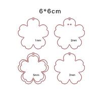 1 Définir Divers Styles Love Acrylic Keychain Transparent Keychain Blanks Blanks Pour La Saint-Valentin Gift Artisanat Divers Styles Feuilles Acryliques