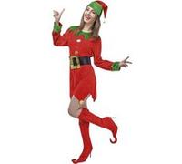 1 Déguisement complet adulte femme en lutin du père Noël (costume taille L/XL) REF/66074 multicolore G