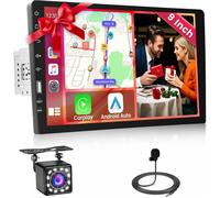 1 Din Autoradio Bluetooth Wired Carplay Android Auto 9 Pouces Écran Tactile Poste Radio Avce Lien Miroir Récepteur Fm Usb Caméra De Recul + Micro Externe[Q1817]