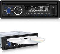 1 Din Autoradio CD Player - Lecteur CD Voiture avec Appel Mains Libres Bluetooth - Récepteurs Audio avec Radio AM/FM - DVD/USB/Carte SD/Port AUX + Télécommande