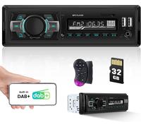 1 Din Dab Poste Radio Voiture Bluetooth 5.0,Autoradio Dab Plus Avec Usb/32g Sd Card/Mp3 Player,Soutien Audio Recording Digital Radio,60wx4