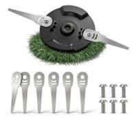 1 disque de coupe compatible a Einhell Gardol, Mr. Gardener, Garden Master | 6 lames et 6 vis compatibles avec le disque de coupe, pièces de rechange pour tondeuse robot, lames en acier inoxydable, dura
