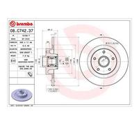 1 Disque De Frein Brembo 08.c742.37