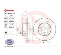 1 Disque De Frein Brembo 09.9080.10