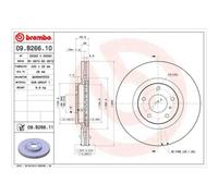 BREMBO - Disque de frein vernis 09.B266.11 (Vendu à l'unité) - Réf. 1393125