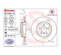 BREMBO - Disque de frein 09.C404.13 (Vendu à l'unité) - Réf. 1393159