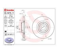 1 Disque De Freins Brembo 09.n378.11